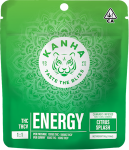 KANHA - Citrus Splash NANO Energy Gummies 100mg THC - Kanha
