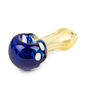 3" BLUE MUSHROOM PIPE - RED EYE GLASS
