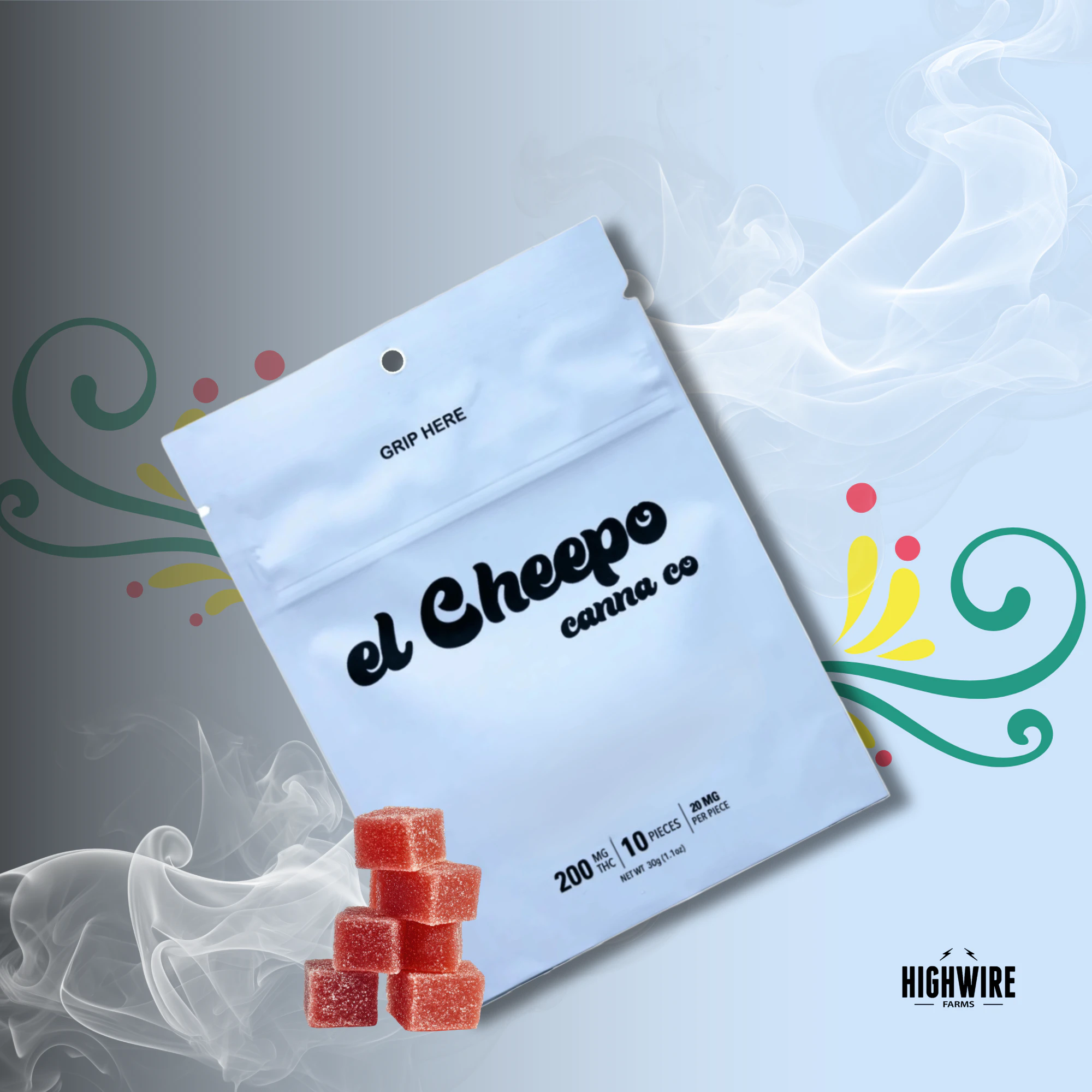 El Cheepo - El Cheepo Gummies Sour Patches 200mg (10x20mg) Main Image