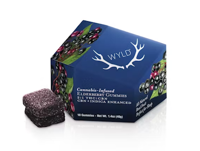WYLD - WYLD - Elderberry 2:1 THC:CBN Gummies 150mg
