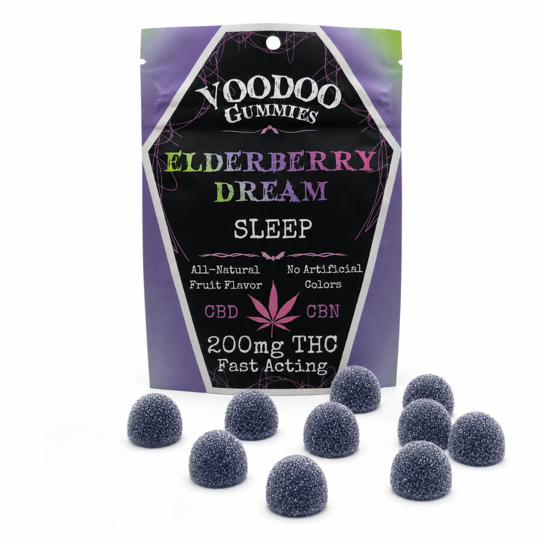 Voodoo - Elderberry Dream (THC:CBD:CBN) 10x20mg Sleep Gummies Main Image