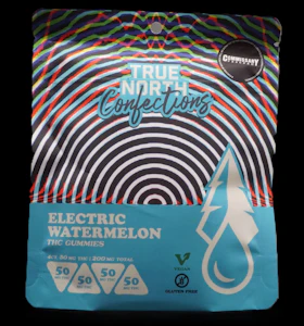 True North - Electric Watermelon 4x50mg THC Vegan Gummies