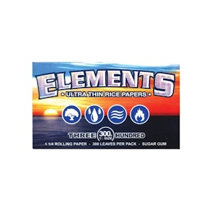 ELEMENTS - 1 1/4TH SIZE - 300 ULTRA THIN ROLLING PAPERS - ELEMENTS