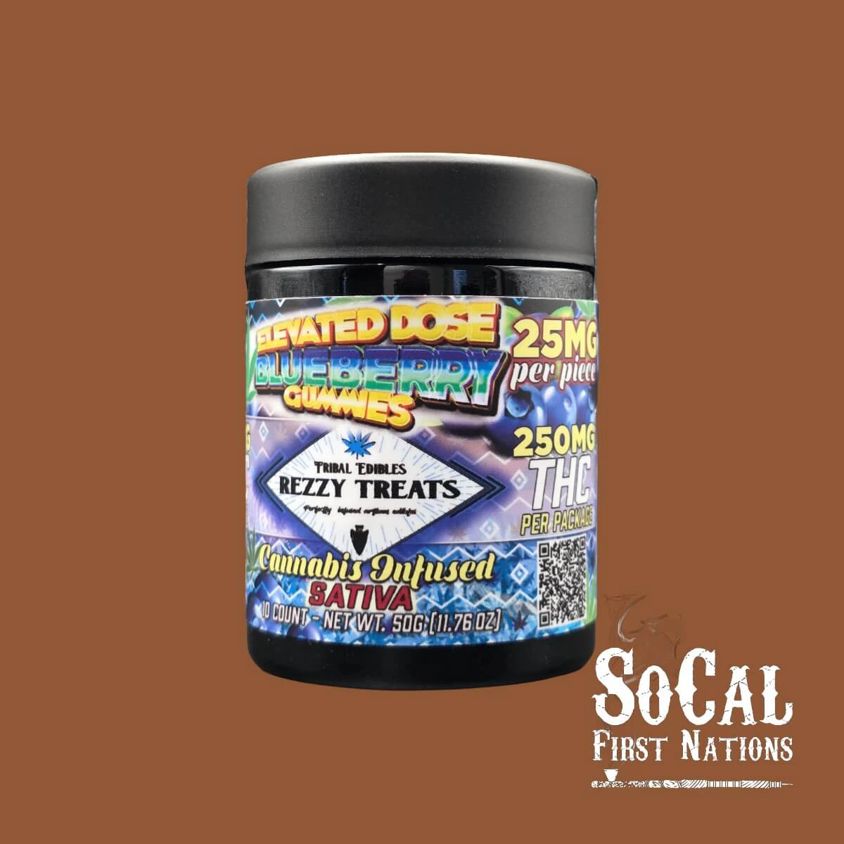 Rezzy Treats - Rezzy Treat 250mg Elevated Gummies- Blueberry  Main Image