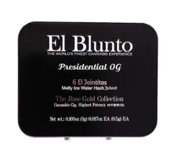 EL BLUNTO - Presidential OG | Melty Solventless Live Hash | El Blunto 6PK By Albert Einstone's