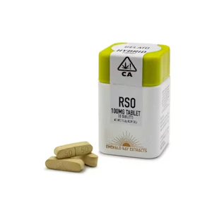 Emerald Bay Extracts | Gelato | 100mg : 10pk | RSO Full Spectrum Tablets | 1000mg