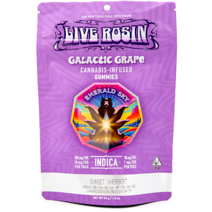 Emerald Sky - Galactic Grape 100mg 10 Pack Live Rosin Gummies - Emerald Sky