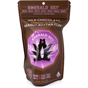 Emerald Sky - Peanut Butter Cups Indica 100mg 10 Pack - Emerald Sky