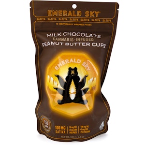 Emerald Sky - Peanut Butter Cups Sativa 100mg 10 Pack - Emerald Sky