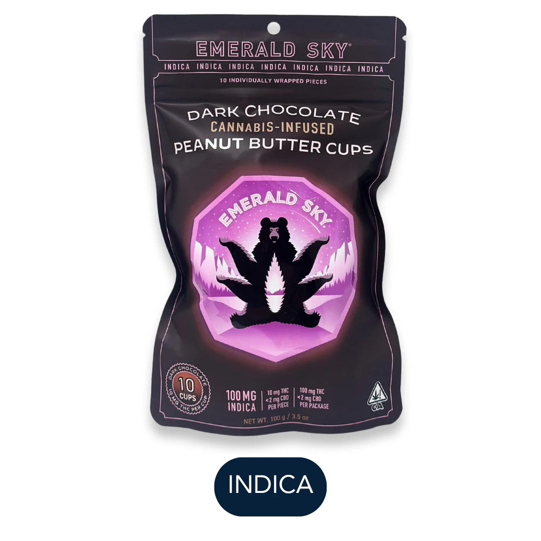 Emerald Sky - Emerald Sky - Peanut Butter Cups Indica - Dark Chocolate - 10pk - 100mg Main Image