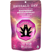 Raspberry Passionfruit 110mg 10 Pack Live Resin Gummies - Emerald Sky