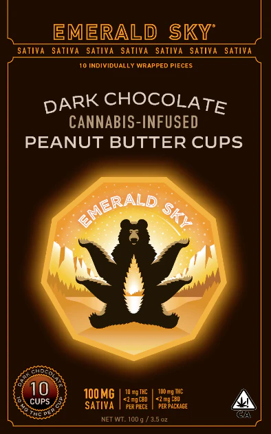 Emerald Sky - Emerald Sky | Peanut Butter Cups | Sativa | Dark Chocolate | 10pk Main Image