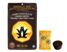 Dark Chocolate Peanut Butter Cups Sativa 100mg 10 Pack - Emerald Sky