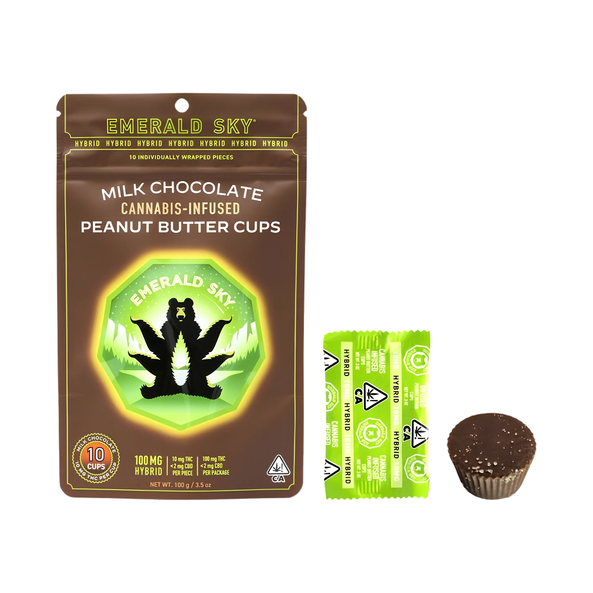 Emerald Sky - Emerald Sky | Peanut Butter Cups | [100mg] 10pk | Hybrid Main Image
