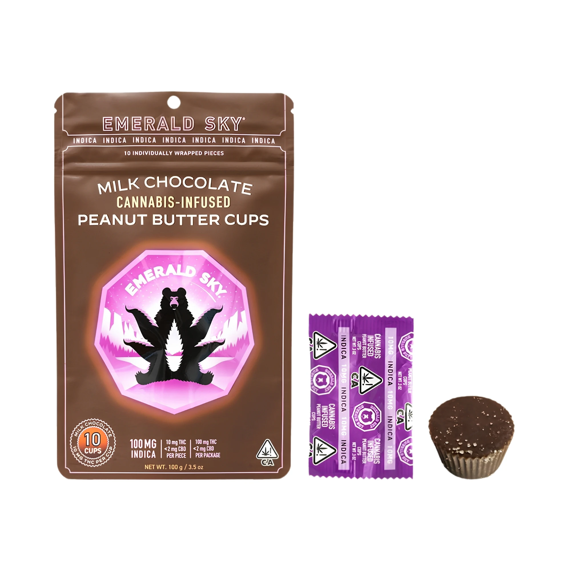 Emerald Sky - Emerald Sky | Indica Peanut Butter Cups | [100mg] 10pk | Indica Main Image