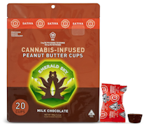 Emerald Sky | Peanut Butter Cups | Sativa | Milk Chocolate | 20pk | 100mg