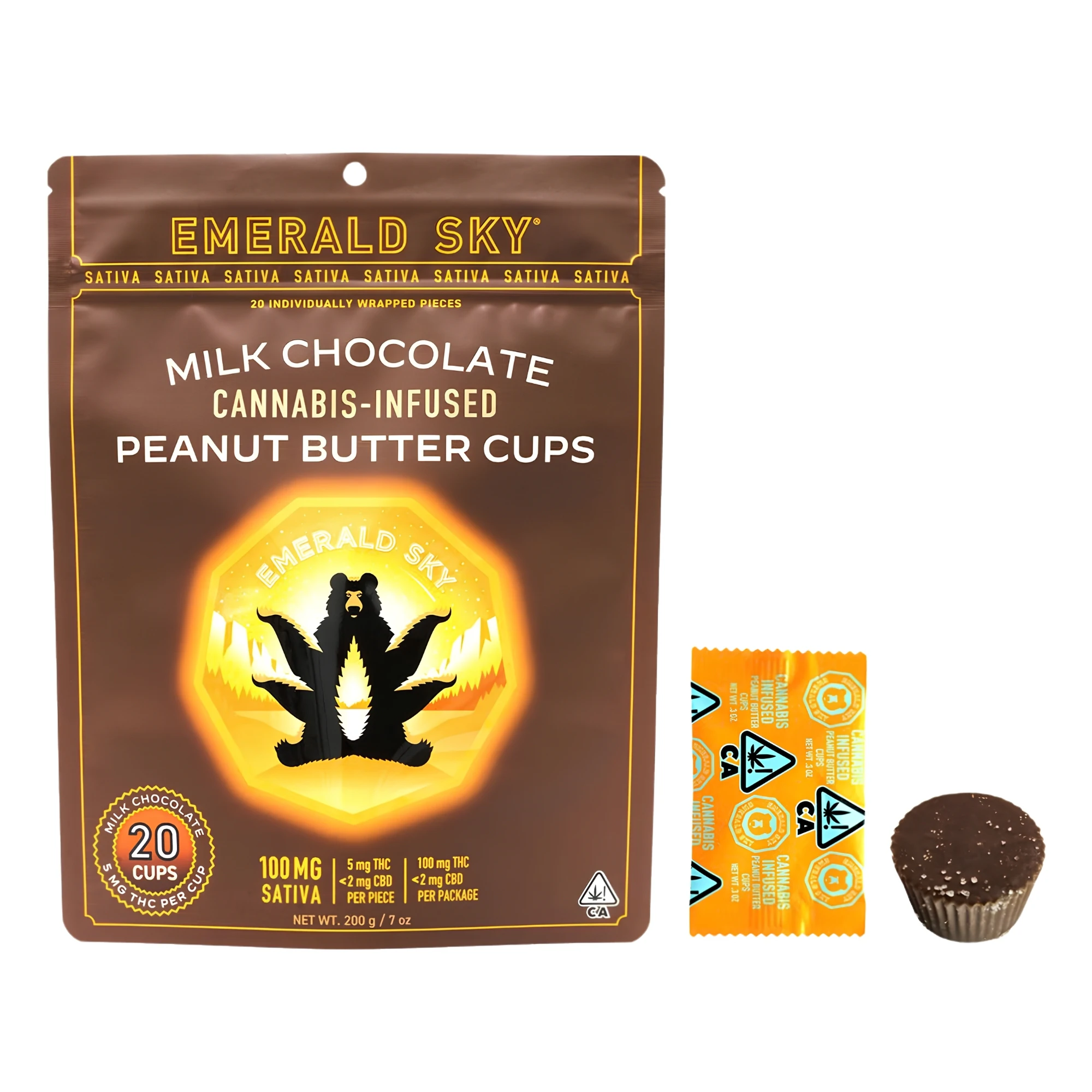 Emerald Sky - Emerald Sky | Sativa Peanut Butter Cups | 20pk [5mg/100mg] | Sativa Main Image