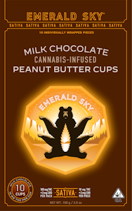 Emerald Sky - Emerald Sky | Sativa | Milk Chocolate | Peanut Butter Cups | 10pk