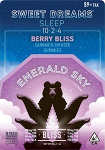 Emerald Sky - Sweet Dreams Berry Bliss Sleep 10:2:4 160mg 5 Pack Gummies - Emerald Sky