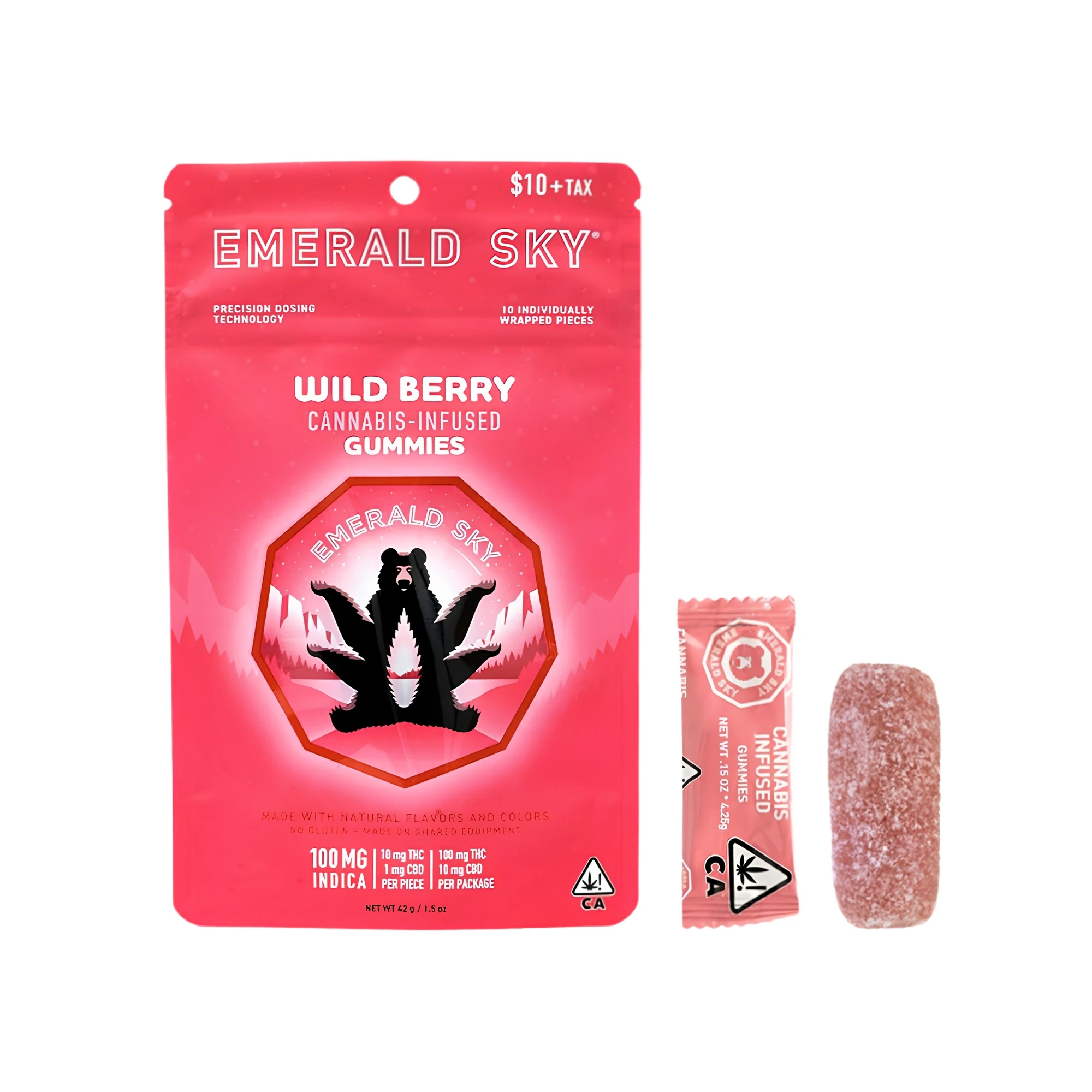 Emerald Sky - Emerald Sky | Wild Berry | Gummies | [100mg] 10pk | Indica Main Image