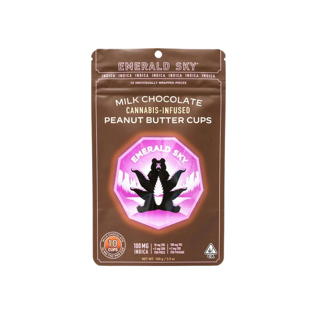 Emerald Sky - INDICA MILK CHOCOLATE - PEANUT BUTTER CUPS 100MG - EMERALD SKY Main Image
