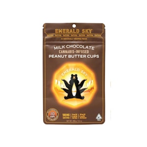 Emerald Sky - SATIVA MILK CHOCOLATE - PEANUT BUTTER CUPS 100MG - EMERALD SKY