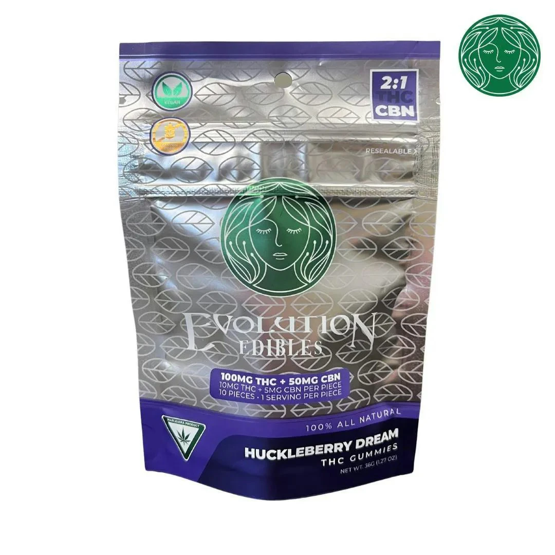 Evolution Entourage - Evolution-Entourage-Huckleberry Dream-2:1 THC CBN-10 Pieces-100MG THC-50mg CBN Main Image