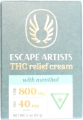 Escape Artist - 800mg CBD:40mg THC (20:1) Menthol Cream - 2oz