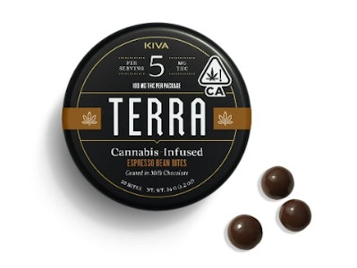 KIVA - Kiva Terra Dark Chocolate Espresso Beans 100mg