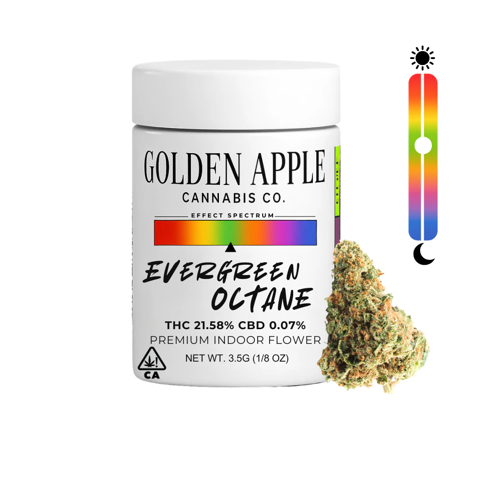 Golden Apple Cannabis Co. - Evergreen Octane | Indoor | Hybrid | 3.5g Main Image