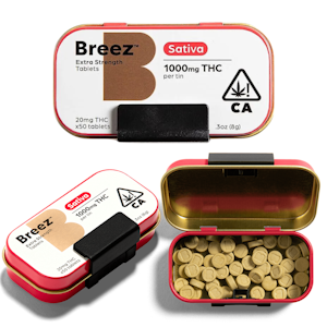 BREEZ - Extra Strength Tablets 50ct Sativa (1000mg)