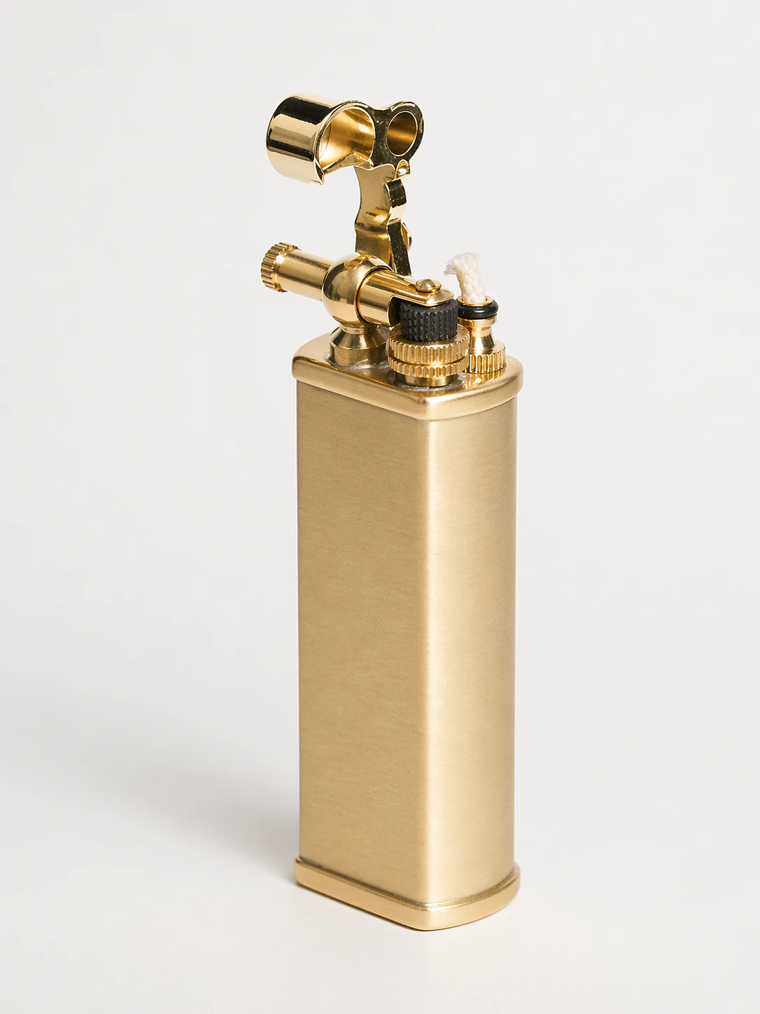 TSUBOTA PEARL - Tsubota Pearl Bolbo Petrol Lighter | Brass Satin Main Image