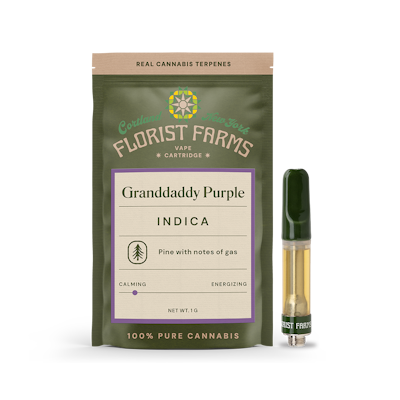 Florist Farms - Granddaddy Purple - 86% THC - 1.0g - Vape Cartridge