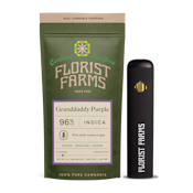 Florist Farms - Granddaddy Purp  - 90% THC- 1g AIO - Vape Pens