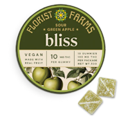 Bliss: Sour Green Apple | 10mg THC | Gummies | 10 Pieces | Florist Farms