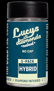 BLOTTER - Lucy's Naked: No Cap | 43% THC | Diamond Infused Pre-roll | .5g 5 pack | Blotter