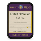 Florist Farms - Dutch Hawaiian - Live Resin Infused .5g Preroll - 5pk