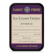 Ice Cream Gelato | Infused Live Resin | 1/2 Gram Joints | 5pk