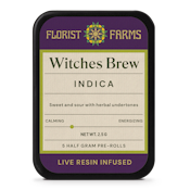 Witches Brew live resin infused pre-rolls | .5g, 5-pack