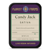 Florist Farms - Candy Jack - Live Resin Infused .5g Preroll - 5pk