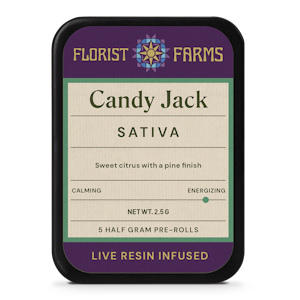 FLORIST FARMS - Florist Farms - Candy Jack - Live Resin Infused .5g Preroll - 5pk