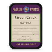 Green Crack Live Resin infused pre-rolls  | .5g, 7pack