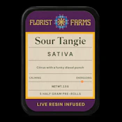Florist Farms Live Resin Infused Sour Tangie .5g joints 5pk