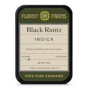 Black Runtz | Florist Farms | Preroll | 7 pack | 3.5g