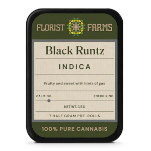 Florist Farms - Black Runtz | Preroll | 0.5g x 7pk | Florist Farms