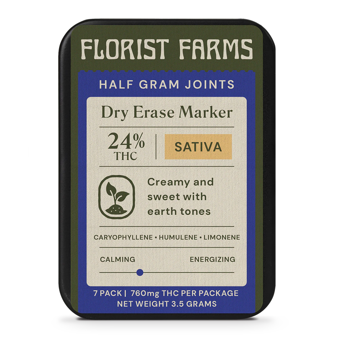 Florist Farms - Florist Farms - Dry Erase Marker - 24% THC - .5g - 7pk - Pre-Roll Main Image