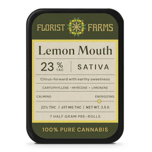 Florist Farms - Florist Farms - Lemon Mouth - 22% THC - 0.5g 7pk - Pre - Roll