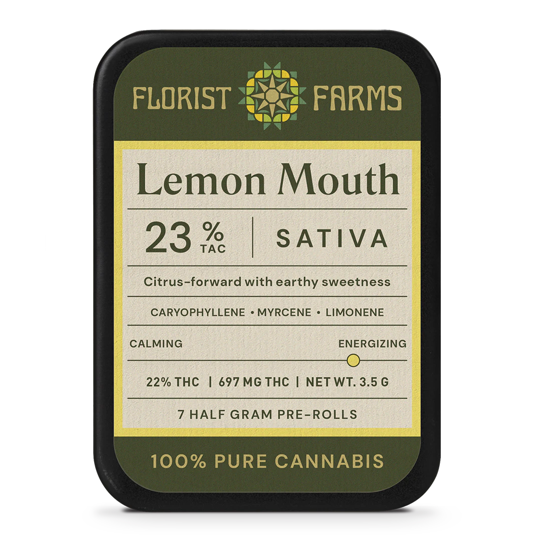 Florist Farms - Florist Farms - Lemon Mouth - 22% THC - 0.5g 7pk - Pre - Roll Main Image