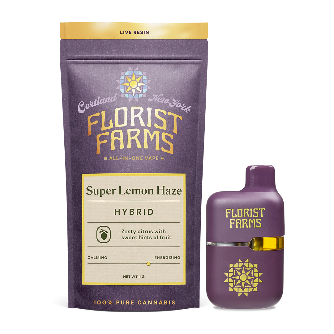 Florist Farms - Florist Farms - Super Lemon Haze - Live Resin - 75% THC - 1.0g - AIO Vape Pen Main Image