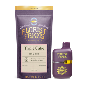 FLORIST FARMS - Florist Farms - Triple Cake - Live Resin - 1g AIO Disposable